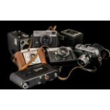 Mixed Collection of Cameras (7) comprising Retina S, Baldixette, Halina, Optima 500,
