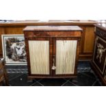 Regency Mahogany Side Cabinet with two cupboards with a beaded edge drawer to the top,
