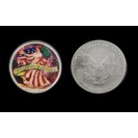 United States of America Silver Dollar - Enamelled. 20th Edition Silver Eagle - Date 2005.