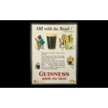 Guinness Advertising Poster c1978 'Off With It's Head', 9A/S/78, printed by John Waddington Ltd.