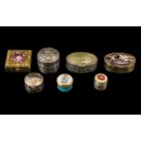Collection of Vintage Pill Boxes seven in total,