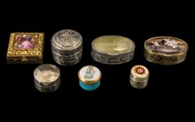 Collection of Vintage Pill Boxes seven in total,