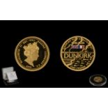 Jubilee Mint - The 80th Anniversary of Dunkirk - Solid 22ct Gold Proof Struck One Pound Coin.