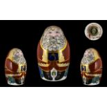 Royal Crown Derby Exclusive Signature Edition of 750 Paperweights Only ' Santa Claus ' Gold Stopper.