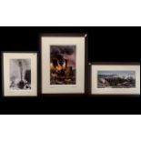 Railway Interest - Three Framed Railway Photographs by P. Laurence, comprising 'Leander Crossing