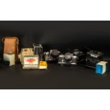 A Collection of Cameras to include Miranda Panorama, Polaroid Black and White 3000 land roll film,