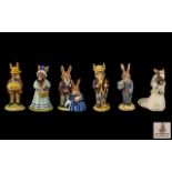 Royal Doulton Collection of Hand Painted Porcelain Bunnykins Figures ( 6 ) In Total.