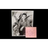 Jack Palance Autograph on a Page - 1950's Sold with 10 x 8 Inches Black & White Photograph.