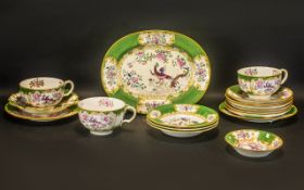 A Minton Part Teaset Pheasant Pattern no 4863.