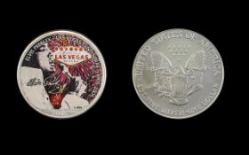 United States of America Liberty Silver Dollar ( Enamelled ) Date 2005.