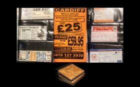 Football Memorabilia- two albums containing Blackpool and Fleetwood match tickets and newspaper