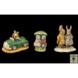 Beswick Beatrix Potter Hand Painted Figure - Large Size ' The Gentleman Rabbits ' P4210. Height 5.