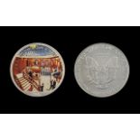 United States of America Liberty Silver Dollar ( Enamelled ) R.M.S. Titanic - Legend of The Seas.