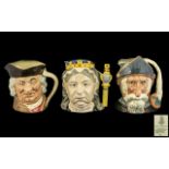 Royal Doulton Handpainted Character Jugs 3 in total, comprising: 1.