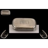 Victorian Period Good Quality Sterling Silver Combined Snuff Box - Vesta Case of Rectangular Form