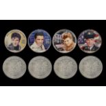 United States of America Collection of Elvis Presley Enamelled 1 oz Fine Silver Liberty One Dollars
