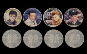 United States of America Collection of Elvis Presley Enamelled 1 oz Fine Silver Liberty One Dollars