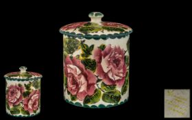 Weymss Lidded Preserve Jar 'Cabbage Roses' Pattern, impressed Weymss mark to underside of pot; 6