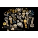 Twenty Gentlemens Vintage Wristwatches, some with digital dials, includes Seiko,