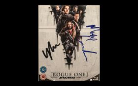 Star Wars Rogue One Signed Bluray DVD Cover director & amp; composer This is something special,