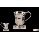 United States of America Mid 19th Century Good Quality Coin Silver Christening Cup with Engraved