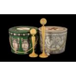 Two Pipkin & Bonnet Decorative Hat Boxes containing ornate small hats complete with wooden display