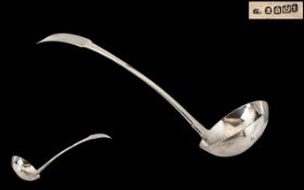 George IV - Superb and Large Scottish Silver Ladle. Hallmark for Edinburgh 1825, Makers Mark J.L.