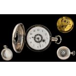 George III - Superb Quality Early and Scarce Sterling Silver Cased - Verge Double Dial Demi Pocket