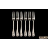 George V Good Quality Set of Six Matching Sterling Silver Forks.