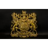A 19thC Cast Brass Appointment By Crest collected from Olivetti Buildings in Leicester.