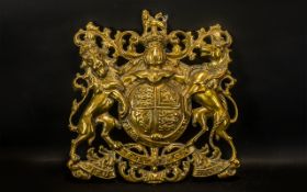 A 19thC Cast Brass Appointment By Crest collected from Olivetti Buildings in Leicester.