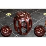 Chinese Rosewood Barrel Shaped Stool,