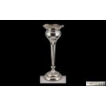 Art Nouveau - Pleasing Sterling Silver Single Stem Tulip Vase,