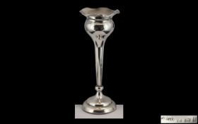 Art Nouveau - Pleasing Sterling Silver Single Stem Tulip Vase,