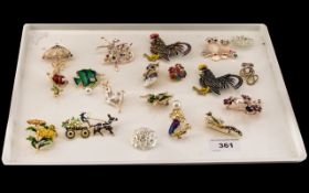 Great Collection of Brooches, In As New Condition / Never Used Condition.