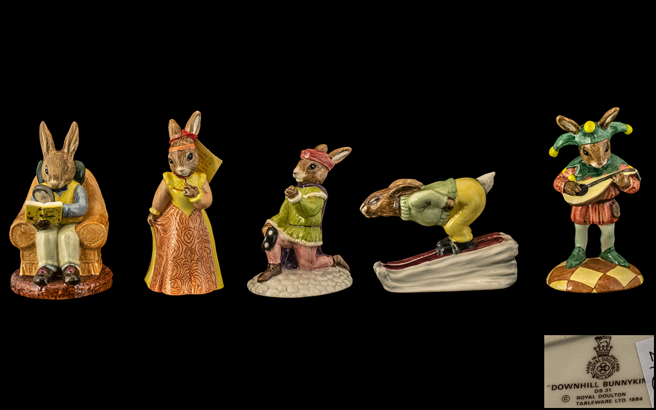 Royal Doulton Collection of Hand Painted Porcelain Bunnykins Figures ( 5 ) In Total. 1/ Romeo DB284.