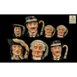 Collection of Seven Royal Doulton Character Jugs to include The Lawyer D6498;