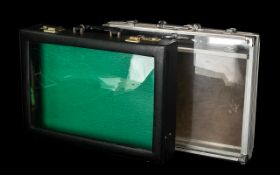 3 Attaché Case Style Clear Topped Display Cases suitable for the display of badges, medals etc.