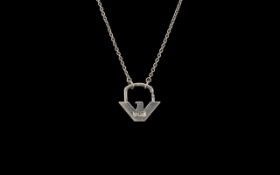 Emporia Armani Designer Pendant & Chain, pendant set with crystals, marked 925. Please see images.