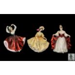 Three Royal Doulton Figures, comprising: 'Sara' HN 2265, measures 8.