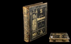 Large Leather Bound Gilt Tooled Brass Mounted Book 'The Life and Explorations of Dr.
