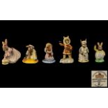 Royal Doulton Collection of Hand Painted Porcelain Bunnykins Figures ( 6 ) In Total.