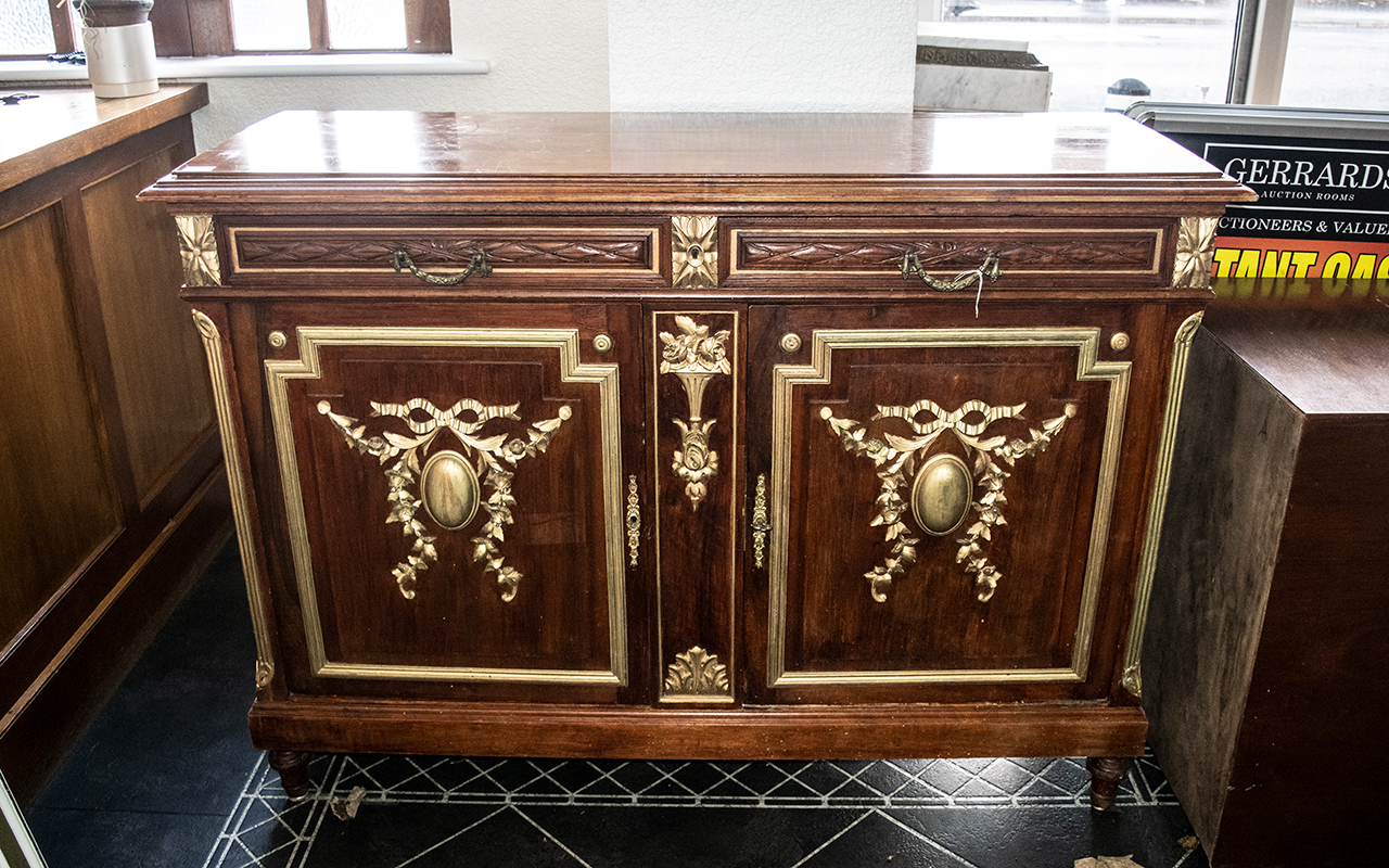 French Walnut Buffet Cabinet with two dr