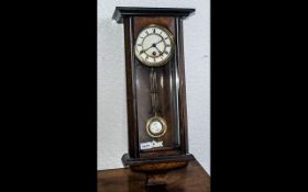 Small Vienna Wall Clock in Glazed Walnut