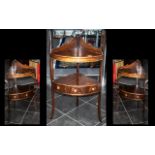 Reproduction Mahogany Corner Washstand,