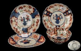 Four Antique Imari Dishes comprising a p