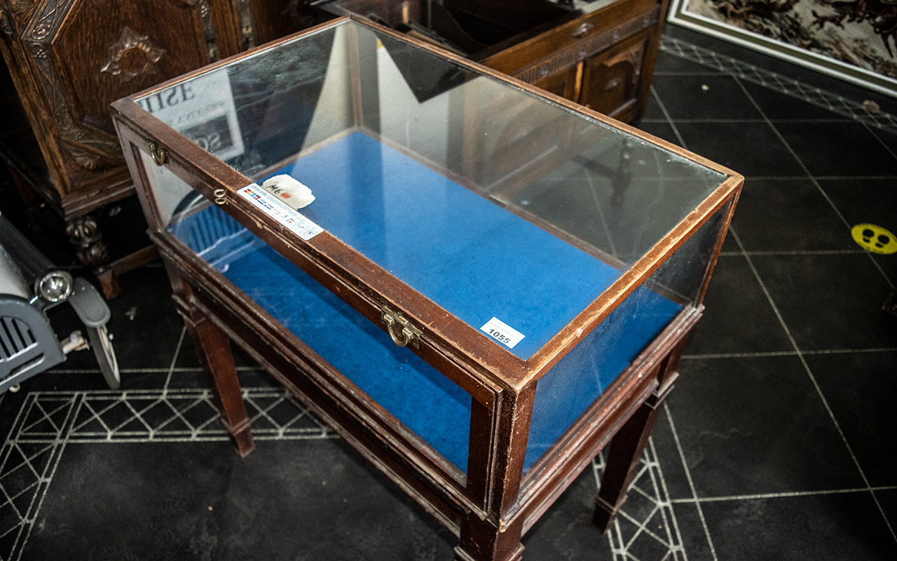 Mahogany Shop Counter Display Cabinet wi - Image 2 of 2