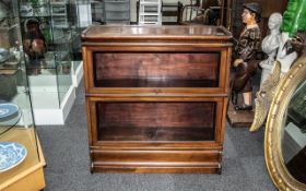 Globe Wernicke Two Tier Red Walnut Libra