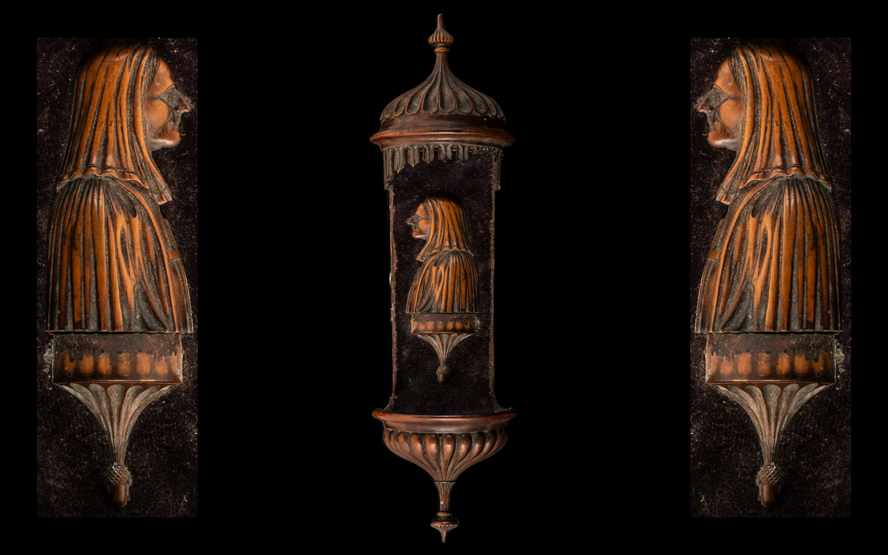 An 18th Century Holy Water Wall Bracket Carved in Fruitwood,