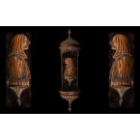 An 18th Century Holy Water Wall Bracket Carved in Fruitwood,